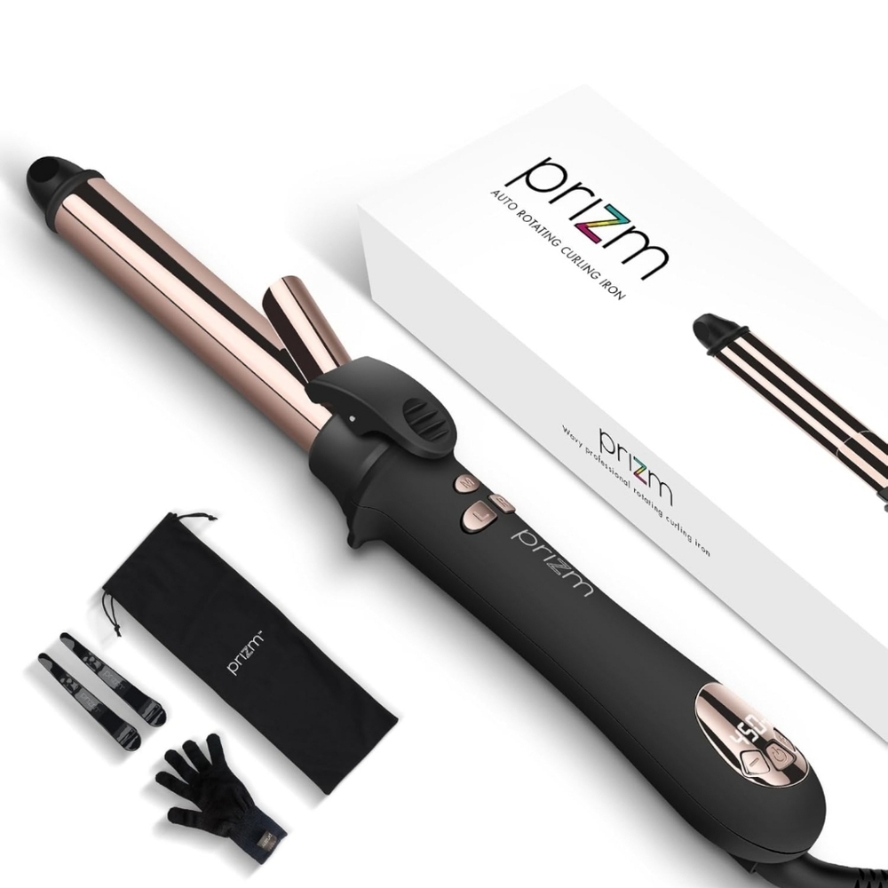Prizm Professional 1 Inch Rotating Curling Iron Nano Titanium Curling Wand